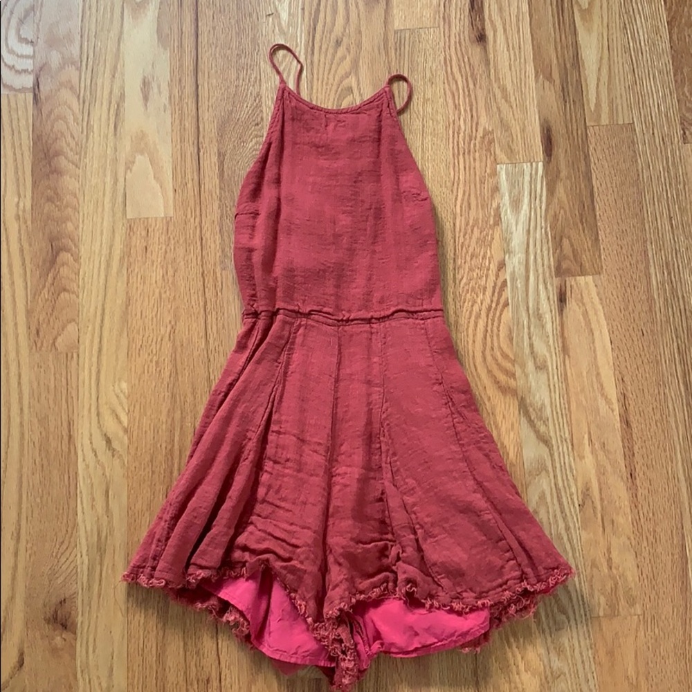 Halter Neck Red Romper!